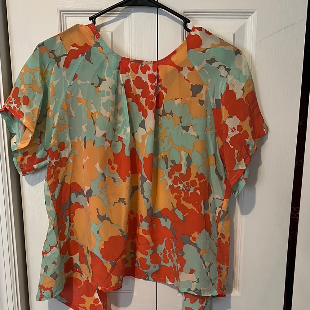 Vibrant Floral Women's Blouse